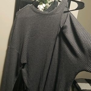 Express instyle long sleeved cropped shirt